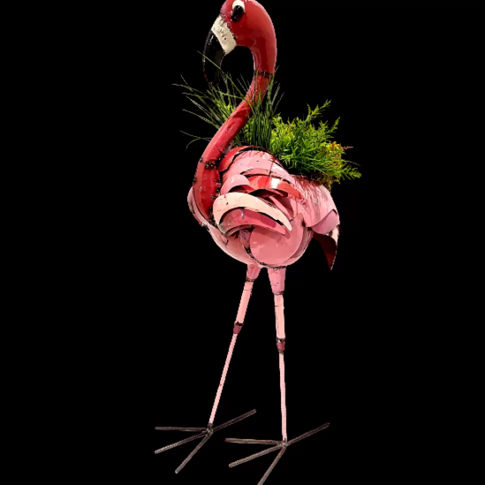 Think Outside Planters And Pots | Barnyard Flamingo Planter/ Beverage